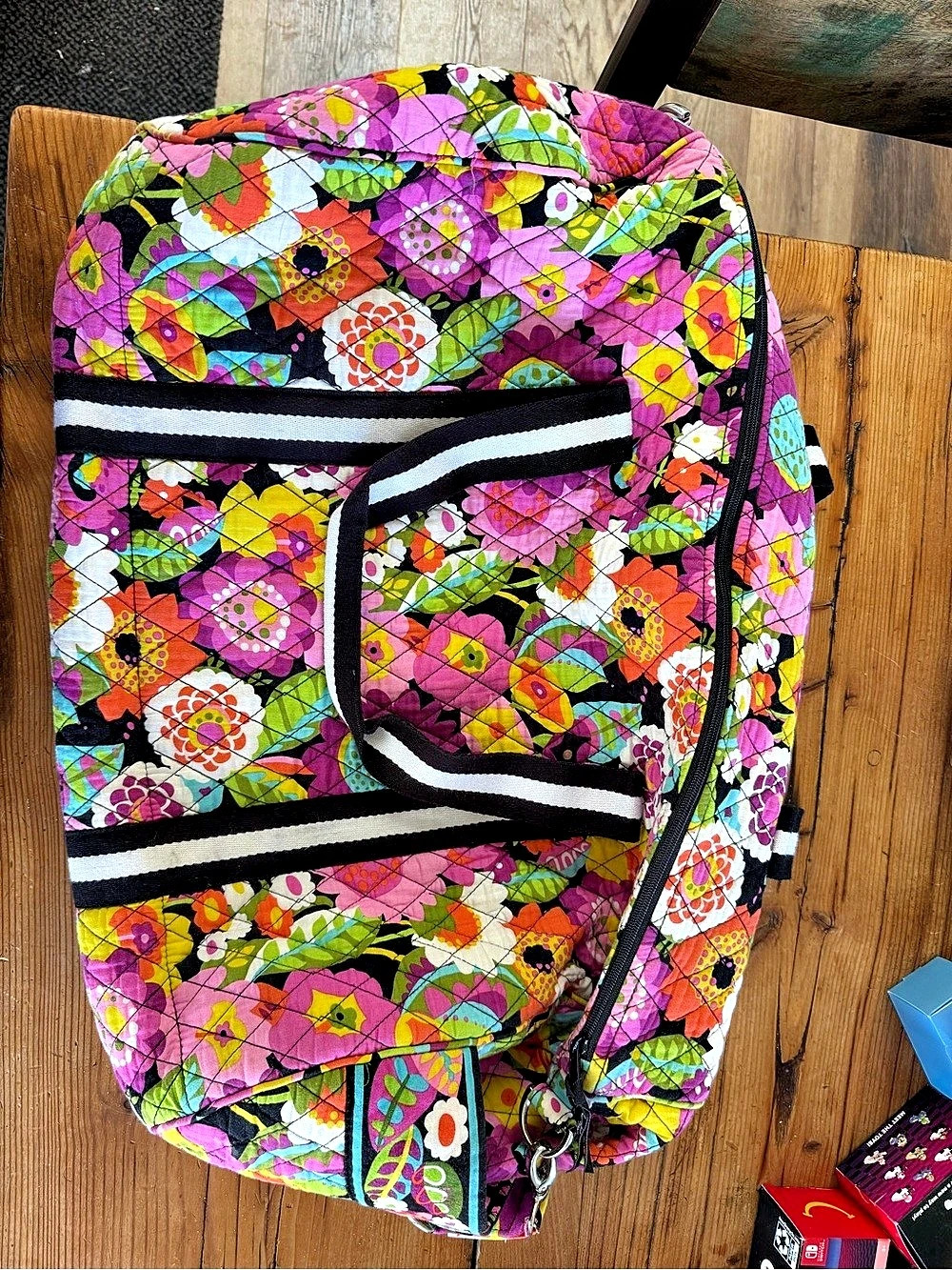 Vera Bradley Floral Print Duffle in Pink Multicolor